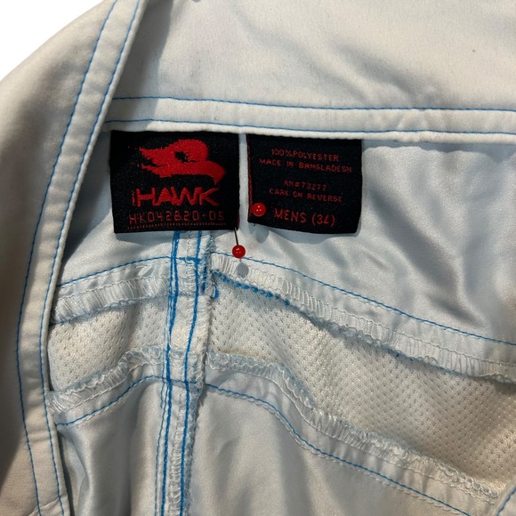 Tony Hawk Board Shorts Blue Black Palm Tree Print‎ Swim Trunks 10"  Mens Size 34 - Picture 6 of 7